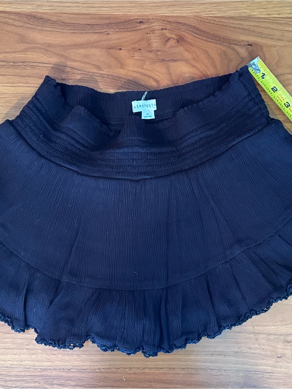 Aeropostale Black Circle Skater Mini Skirt